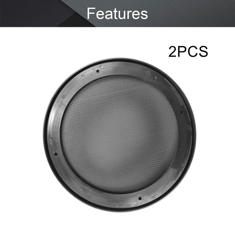 Fielect 2Pcs 8" Speaker Grill Cover Mesh Decorative Circle Woofer Guard Protector Cover Audio Accessories Black Cloth Cover with 8 Screws - Image 4